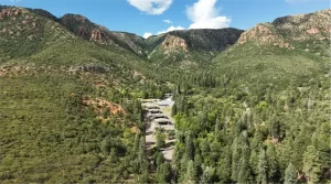 Tonto Creek Fish Hatchery near Payson Arizona beneath the Mogollon Rim