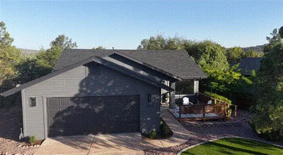 Front exterior of the remodeled home at 304 N Trailwood Road in Payson, Arizona.