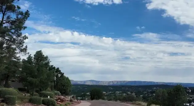 Monsoon clouds over the Mogollon Rim and Payson Arizona